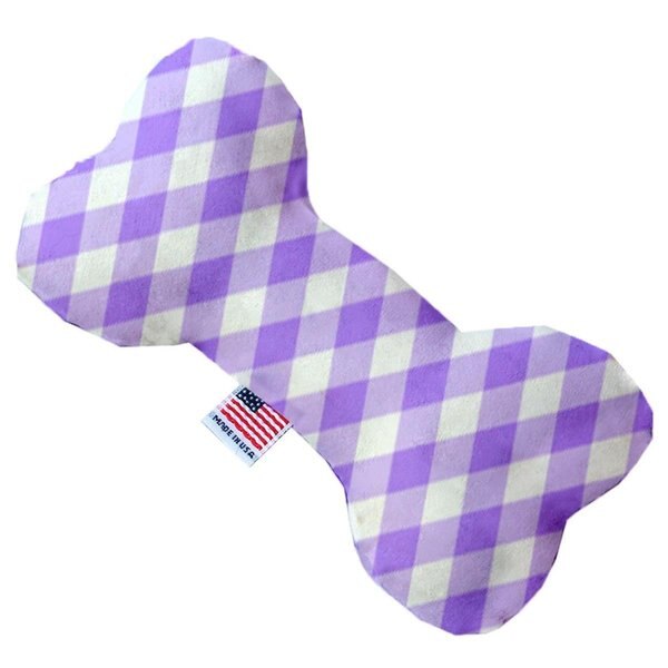 Purple Plaid Canvas Bone Dog Toy 10 in., Mirage Pet Products, Mfr#: 1156-CTYBN10